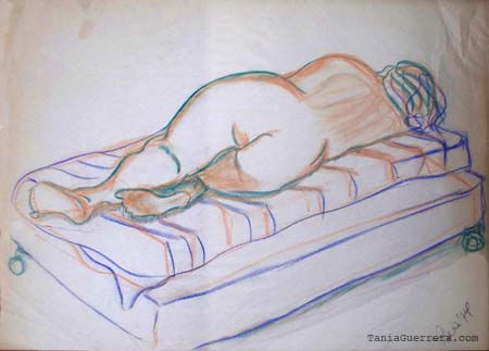 SleepingOnStripedBed